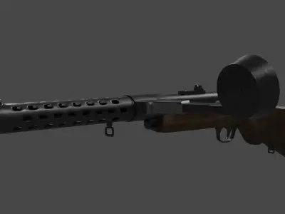 MP-18 low-poly rifle Low-poly 3D model