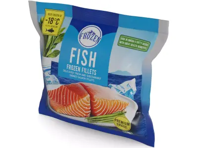 Other frozen meals Frozen Fish Fillets Low-poly 3D model