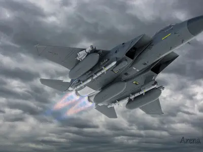 F-15E Strike Eagle Low-poly 3D model