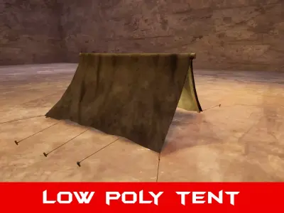 Medieval Tent - Low Poly 3D Model Low-poly 3D model