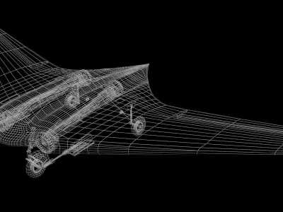 Horten HO 229 German Aircraft Low-poly 3D model