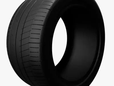 Sports Tire Low-poly 3D model