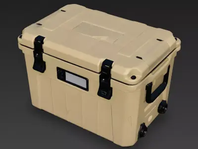 Desert-Ops Tactical Smart Cooler Low Poly 3D Model Low-poly 3D model