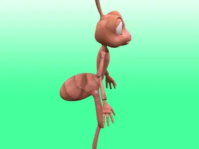 Cartoon Cute Ant  Low-poly 3D model