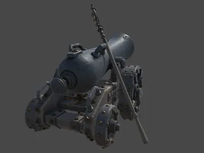 Free Cannon Pack Free low-poly 3D model