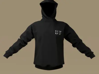3d animated hoodie cloth simulation blender 3d  Free 3D model