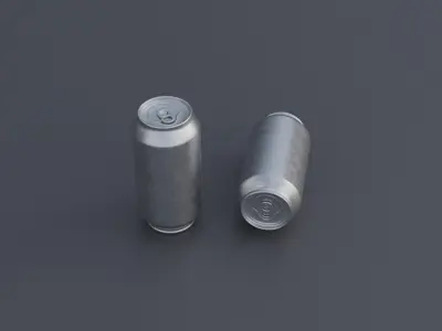 Cans Bottle Low-poly 3D model