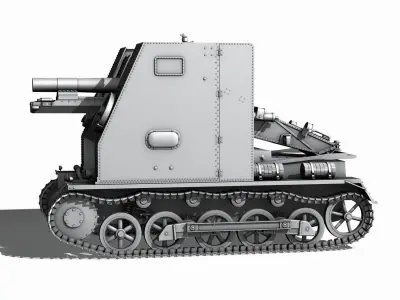 SD KFZ 101 PzKpfw 1 - Ausf B - Sturmpanzer 1 - Bison 3D model