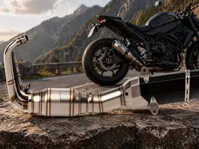 Performance Motorcycle Exhaust Pipe Model 3D model purchase