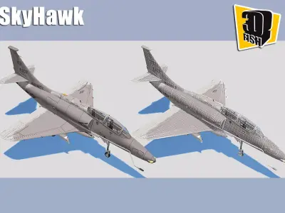 Skyhawk Airforce Battleplane 3D model