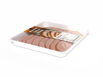 Deli sausages Cooked Turkey Breast Low-poly 3D model