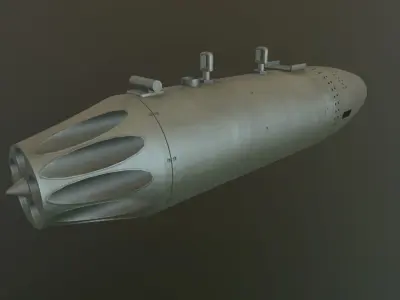 Rocket Launcher UB-16-57 Low-poly 3D model