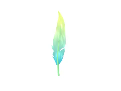 Feathers v1 006 Low-poly 3D model