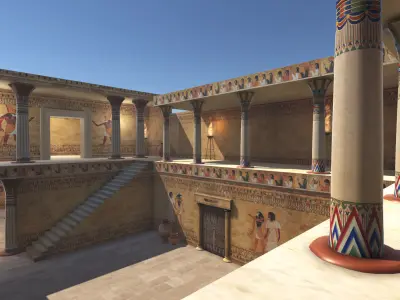 Temple of the Pharaoh VR Low-poly 3D model