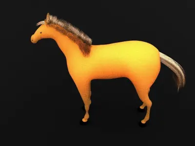 Horse orange 3D model