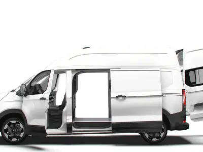 VW Transporter Van L2H2 2SD HQ Interior 2025 3D model