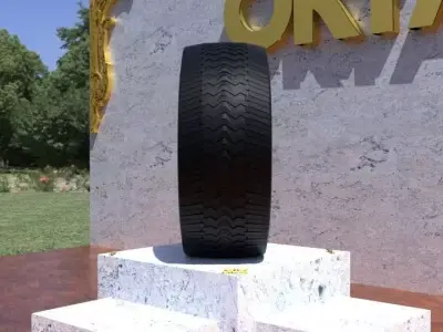 ORTAS TIRE NO 44 GAME READY Low-poly 3D model