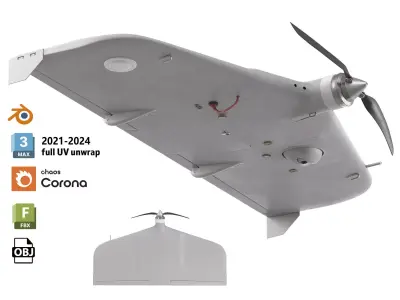 Drone UAV system Granat-1 3D model