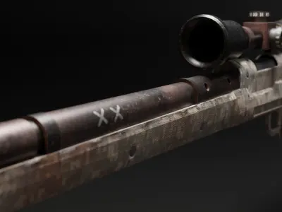 sniper m24 Low-poly 3D model