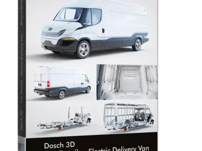 DOSCH 3D - Car Details - Electric Delivery Van 3D model