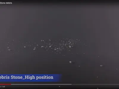 Debris Stone High position Low-poly 3D model