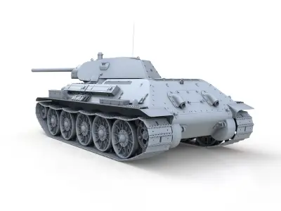 T-34-76 - STZ - Model 1941 - Soviet Medium Tank  3D model