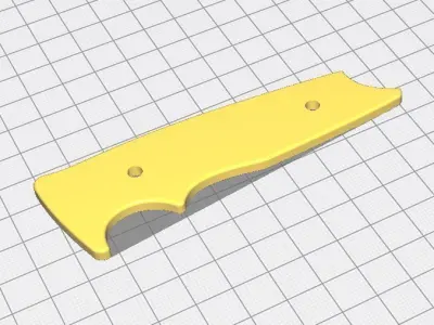 Hunter dagger knife for knife makers including PDF sheet 3D print model