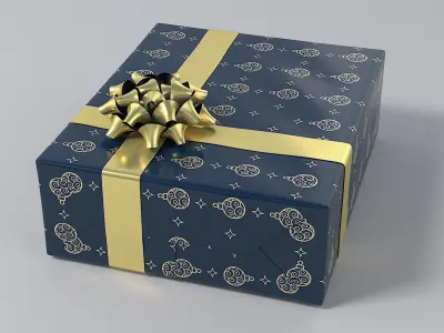 Realistic Christmas Present 08 3D model