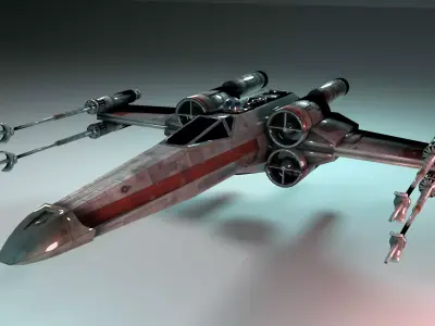 X-Wing Fighter Low-poly 3D model