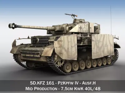 PzKpfw IV - Panzer 4 - Ausf H Late 3D model