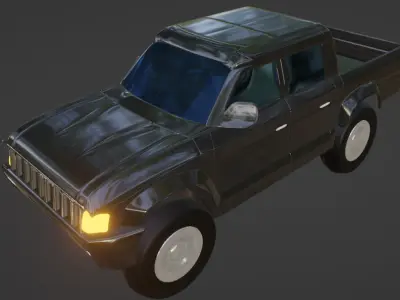 toyota pickup Low-poly 3D model