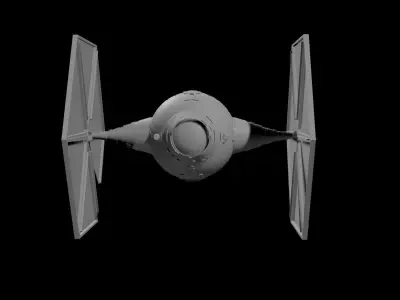 tie fighter from star wars Low-poly 3D model