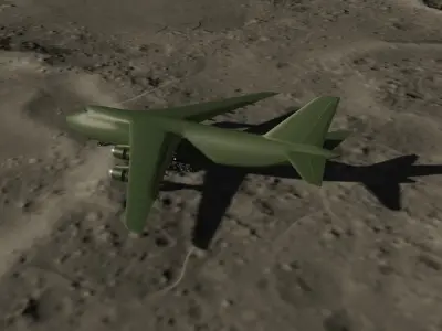 Antonov 124 lowpoly Low-poly 3D model