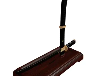 Japanese Katana Wakizashi Display Stand 3D model