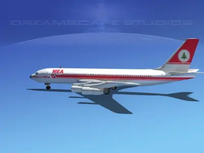 Boeing 707 Middle East 3D model
