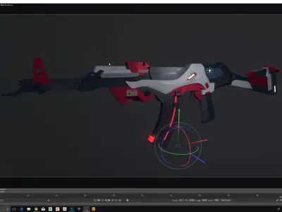 AK47 Harimau Low-poly 3D model