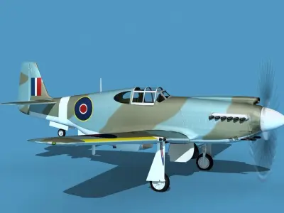 North American A-36A Apache V13 RAF 3D model