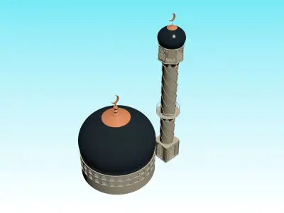 MOSQUE MINAR 3D model