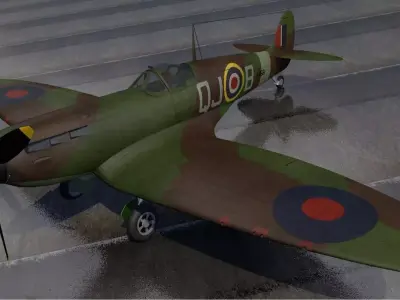 Supermarine Spitfire Mk-1A 3D model