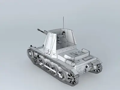 Panzerjäger I (German Tank) 3D model