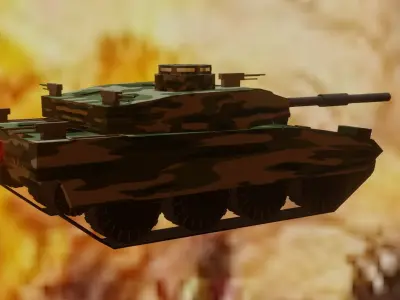 military tanker Free low-poly 3D model