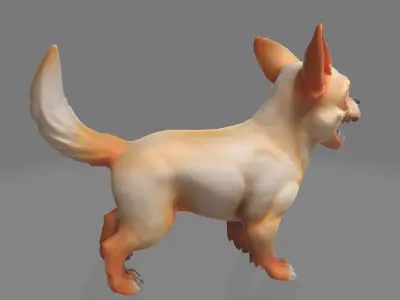 Angry Chihuahua dog 3D model
