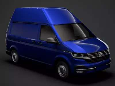 Volkswagen Transporter Van L1H3 T61 2020 3D model