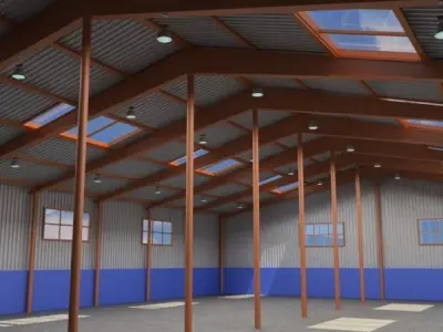 Industrial Building High Res 3D model