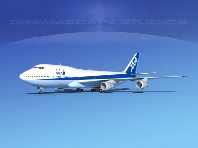Boeing 747-100 All Nippon Airways 3D model