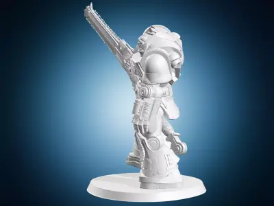 Space Marine Chainsaw Sword 3D print model