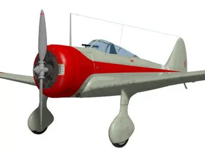 Nakajima Ki27 Nate Otsu 3D model