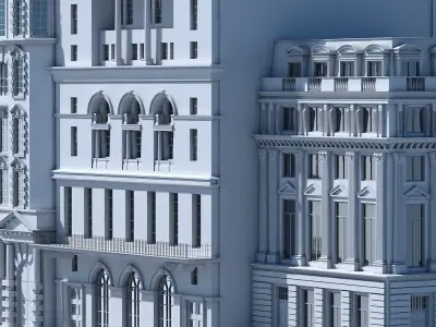 Commercial Building Facade 11 3D model