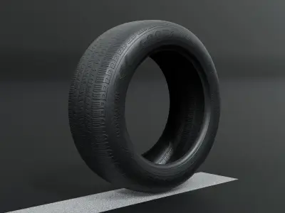 Good Year Lowpoly Tire 03 Low-poly 3D model