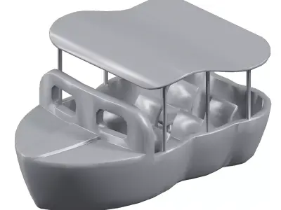 Games Cartoon Boat Toy Low-poly 3D model